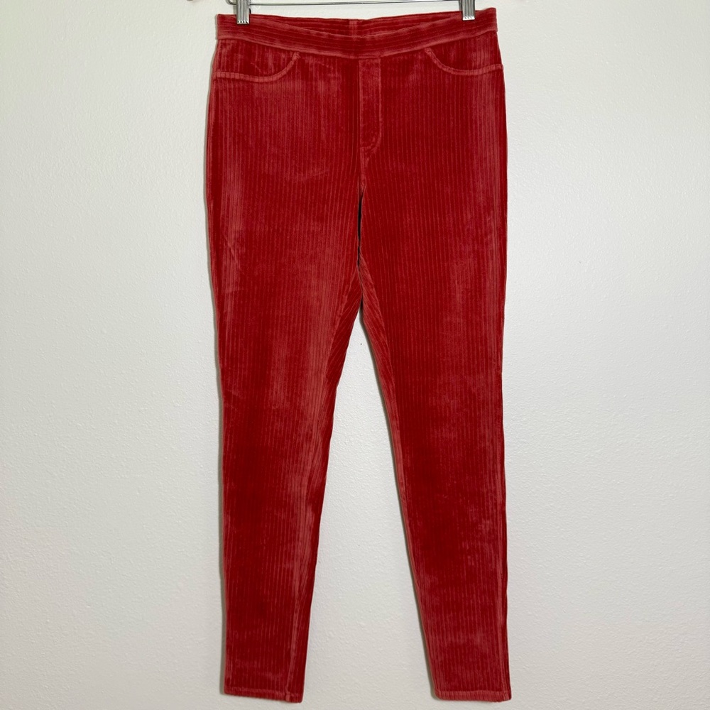 HUE Clay Stretch Corduroy Mid Rise Women’s Skinny Pants, M